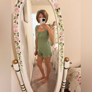 New in Green Ruffle Romper